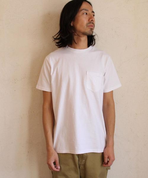 coen（コーエン）の「USAコットンクルーネックポケットTシャツ2017SS（Tシャツ/カットソー・メンズ・ホワイト/ブラック/オリーブ/ネイビー/ライトブルー/ライトピンク・X-LARGE/LARGE/SMALL/MEDIUM）」の9枚目の写真