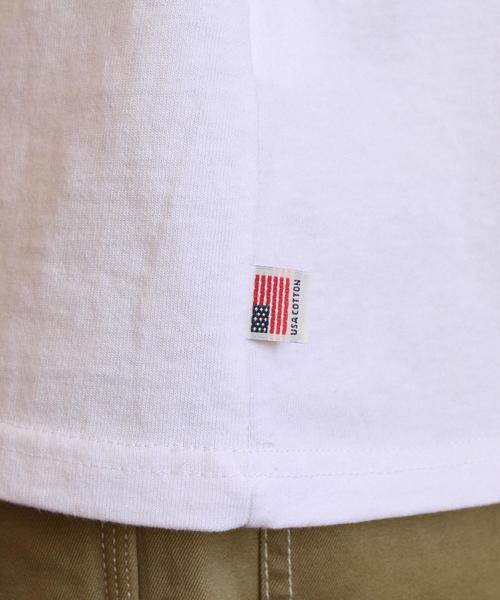 coen（コーエン）の「USAコットンクルーネックポケットTシャツ2017SS（Tシャツ/カットソー・メンズ・ホワイト/ブラック/オリーブ/ネイビー/ライトブルー/ライトピンク・X-LARGE/LARGE/SMALL/MEDIUM）」の18枚目の写真