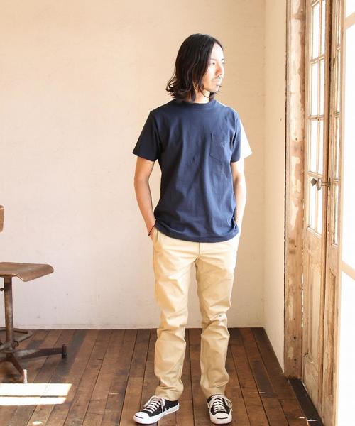 coen（コーエン）の「USAコットンクルーネックポケットTシャツ2017SS（Tシャツ/カットソー・メンズ・ホワイト/ブラック/オリーブ/ネイビー/ライトブルー/ライトピンク・X-LARGE/LARGE/SMALL/MEDIUM）」の11枚目の写真