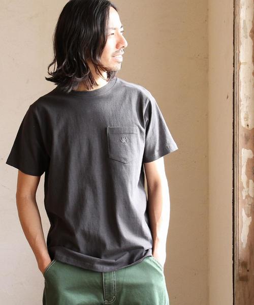 coen（コーエン）の「USAコットンクルーネックポケットTシャツ2017SS（Tシャツ/カットソー・メンズ・ホワイト/ブラック/オリーブ/ネイビー/ライトブルー/ライトピンク・X-LARGE/LARGE/SMALL/MEDIUM）」の12枚目の写真