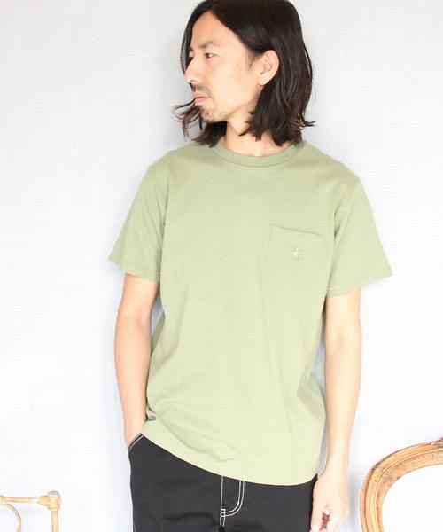 coen（コーエン）の「USAコットンクルーネックポケットTシャツ2017SS（Tシャツ/カットソー・メンズ・ホワイト/ブラック/オリーブ/ネイビー/ライトブルー/ライトピンク・X-LARGE/LARGE/SMALL/MEDIUM）」の13枚目の写真