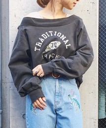 PAGEBOY | オフショル裏毛プルオーバー(スウェット)