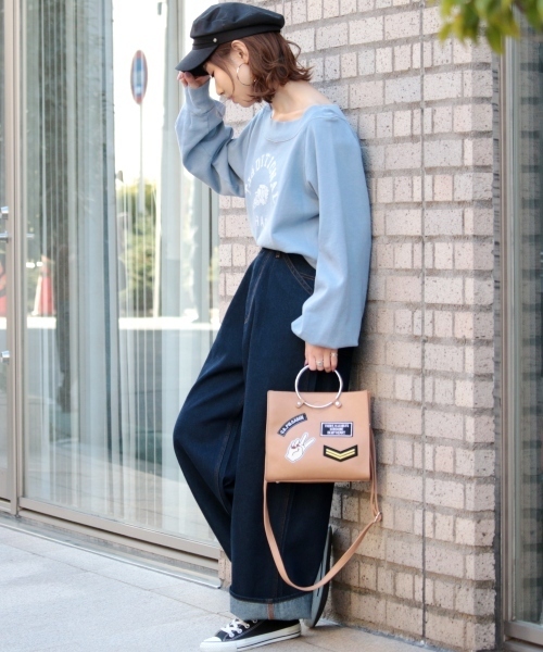 PAGEBOY（ページボーイ）の「オフショル裏毛プルオーバー（スウェット・レディース・杢グレー/ブルー/ブラック/ブルー系その他/ブラック系その他・FREE）」の7枚目の写真