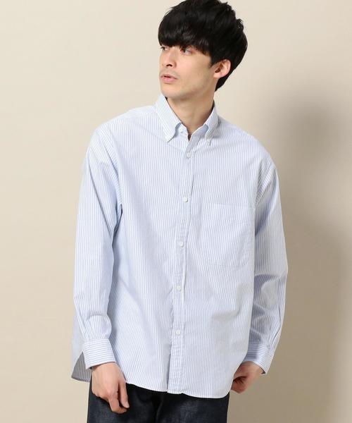 BEAUTY&YOUTH UNITED ARROWS（ビューティーアンドユースユナイテッドアローズ）の「BY オックス キャンディーストライプ ビッグシャツ ◆（シャツ/ブラウス・メンズ・ライトピンク/ライトブルー・LARGE/X-LARGE/MEDIUM/SMALL）」の2枚目の写真