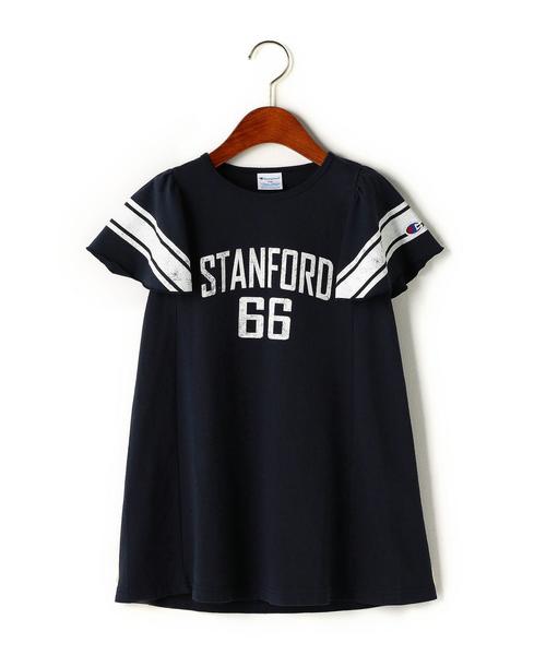 Champion（チャンピオン）の「【KIDS】別注 Champion(チャンピオン) ラッフルワンピース ◆（ワンピース・キッズ・グレー/ブラック/ライトブルー/ネイビー・100cm/130cm/120cm/110cm）」の4枚目の写真