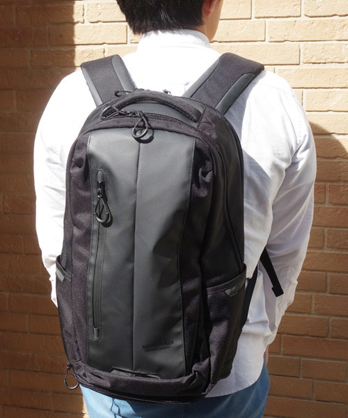 Misto Forza(ミストフォルツァ)の「ミストフォルツァ【Misto Forza】二層式リュック(PUコーディング)(バックパック/リュック・メンズ・ブルー系その他/ブラック×グレー・フリー)」の2枚目の写真
