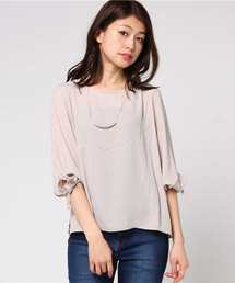 Honeys | アクセ付袖リボンブラウス(シャツ/ブラウス)