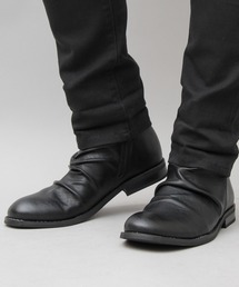 glabella（グラベラ）の「【glabella/グラベラ】 PUレザー ドレープブーツ / ミドルブーツ（ブーツ・メンズ）」