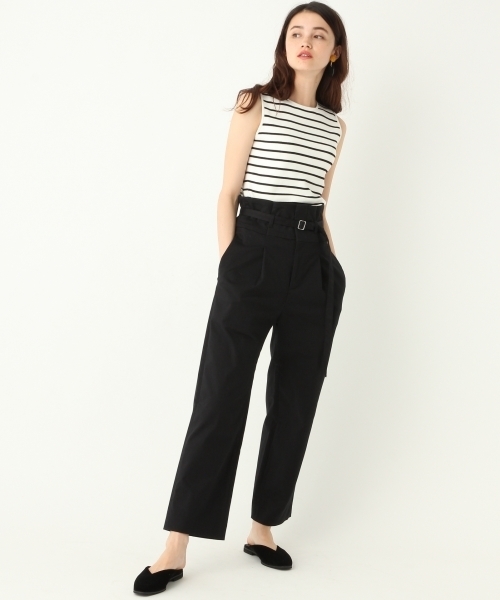 A part by(アパートバイ)の「CチノSハイライズパンツ 765534 (チノパンツ・レディース・ベージュ/ブラック・LARGE/MEDIUM)」の3枚目の写真