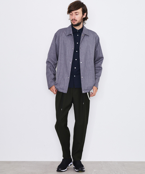 UNITED TOKYO（ユナイテッドトウキョウ）の「T/Wコーチジャケット（ブルゾン・メンズ・ブラック/バーガンディー/ブルー/ダークグレー/ブラウン・2/1/3）」の14枚目の写真