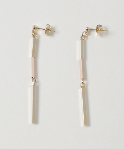 PLAIN CLOTHING(プレーンクロージング)の「カラースティックピアス【PLAIN CLOTHING】(ピアス(両耳用)・レディース・ネイビー/ミント/アイボリー/ピンク/グレー・FREE)」の11枚目の写真