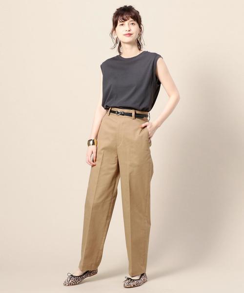 BEAUTY&YOUTH UNITED ARROWS（ビューティーアンドユースユナイテッドアローズ）の「BY チノハイウエストテーパードパンツ ◆（チノパンツ・レディース・ベージュ・MEDIUM/SMALL）」の7枚目の写真