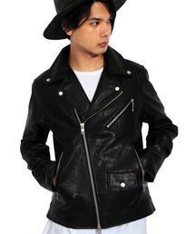 ８(eight) | ダブル ライダースジャケット レザージャケット(ライダースジャケット)