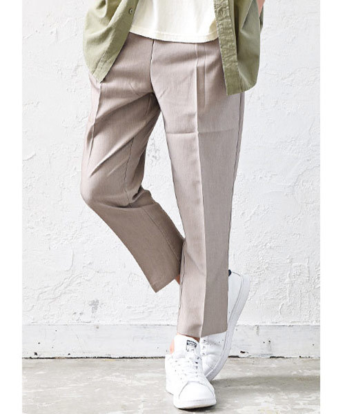 MinoriTY（マイノリティ）の「クロップドパンツ TR アンクル スラックス（スラックス・メンズ・ブラック/ベージュ/ネイビー/グレー/ブルー・M/L/XL）」の4枚目の写真