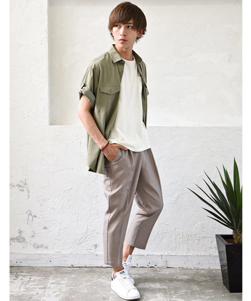 MinoriTY（マイノリティ）の「クロップドパンツ TR アンクル スラックス（スラックス・メンズ・ブラック/ベージュ/ネイビー/グレー/ブルー・M/L/XL）」の11枚目の写真