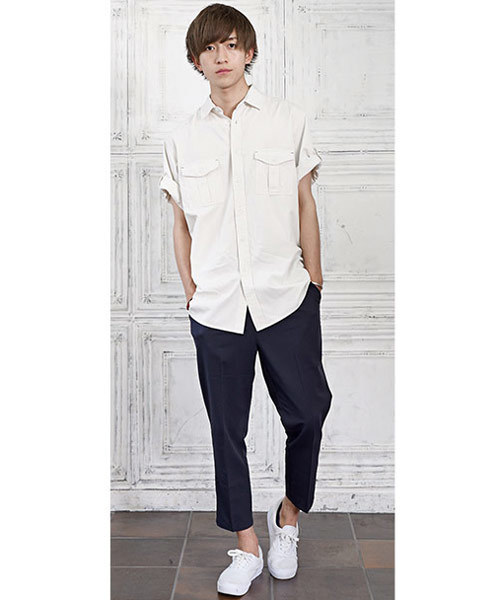 MinoriTY（マイノリティ）の「クロップドパンツ TR アンクル スラックス（スラックス・メンズ・ブラック/ベージュ/ネイビー/グレー/ブルー・M/L/XL）」の6枚目の写真