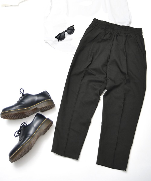 MinoriTY（マイノリティ）の「クロップドパンツ TR アンクル スラックス（スラックス・メンズ・ブラック/ベージュ/ネイビー/グレー/ブルー・M/L/XL）」の2枚目の写真