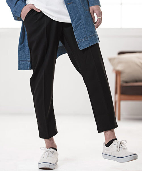 MinoriTY（マイノリティ）の「クロップドパンツ TR アンクル スラックス（スラックス・メンズ・ブラック/ベージュ/ネイビー/グレー/ブルー・M/L/XL）」の15枚目の写真