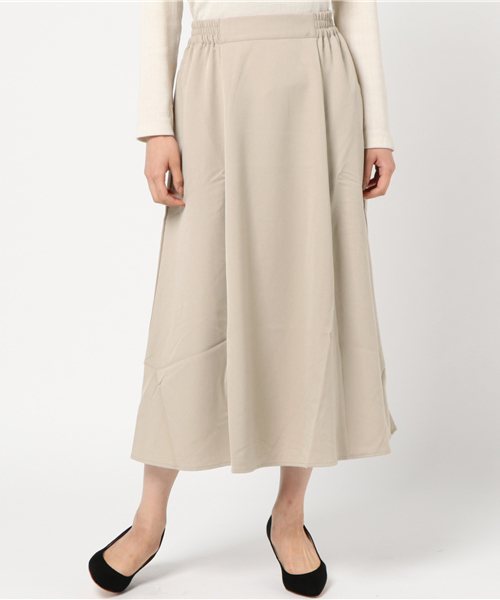 earth music&ecology（アースミュージックアンドエコロジー）の「スキスカロングスカート（スカート・レディース・ブラック/ピンク/グレイッシュベージュ/キャメル/ネイビー・FREE）」の3枚目の写真