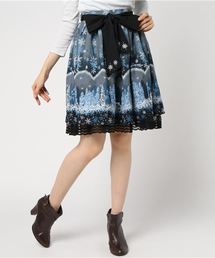 axes femme POETIQUE | 刺繍入り雪柄ミドルスカート(スカート)