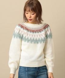 Another Edition | キュウシン柄フェザーコンビPO(ニット/セーター)