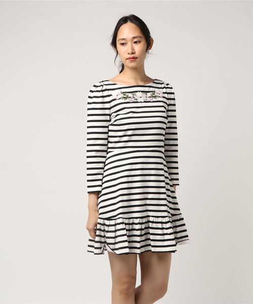 Kate Spade New York ケイトスペード ニューヨーク の ストライプ フィット アンド フレア ドレス ワンピース Wear
