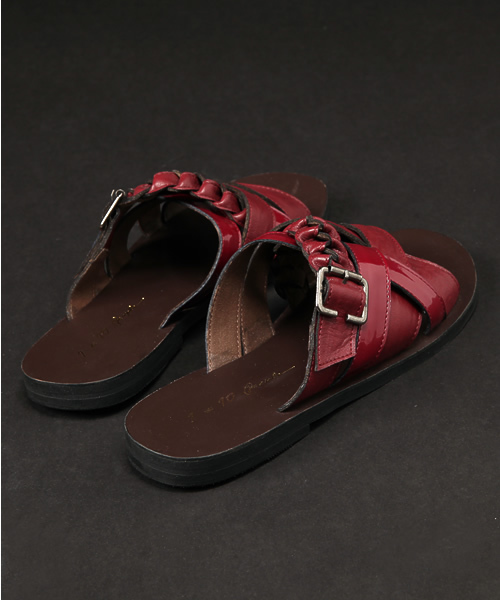 CIAOPANIC(チャオパニック)の「(WEB限定)【1 to 10 people】編みこみサンダル(サンダル・メンズ・ブラック/ダークブラウン/ワインレッド・MEDIUM/LARGE)」の6枚目の写真
