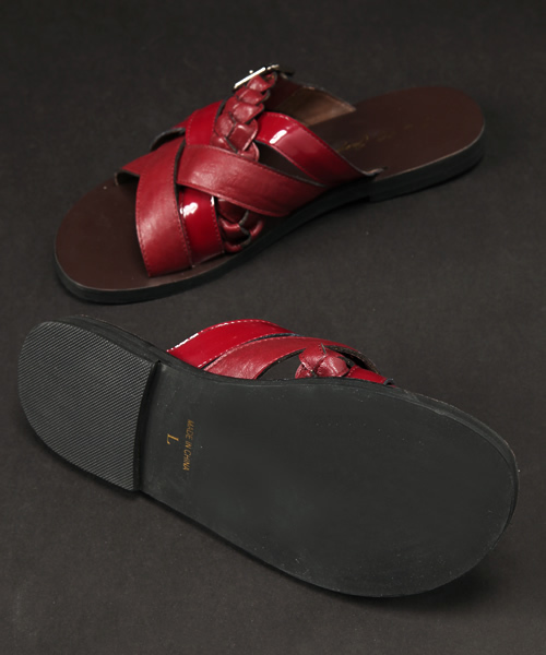 CIAOPANIC(チャオパニック)の「(WEB限定)【1 to 10 people】編みこみサンダル(サンダル・メンズ・ブラック/ダークブラウン/ワインレッド・MEDIUM/LARGE)」の7枚目の写真