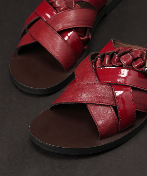 CIAOPANIC(チャオパニック)の「(WEB限定)【1 to 10 people】編みこみサンダル(サンダル・メンズ・ブラック/ダークブラウン/ワインレッド・MEDIUM/LARGE)」の8枚目の写真