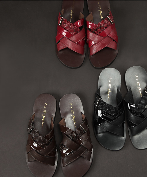 CIAOPANIC(チャオパニック)の「(WEB限定)【1 to 10 people】編みこみサンダル(サンダル・メンズ・ブラック/ダークブラウン/ワインレッド・MEDIUM/LARGE)」の9枚目の写真