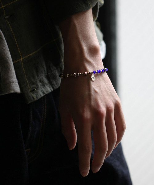 amp japan(アンプジャパン)の「Triple Part Beads -Navy-ビーズ ブレスレット(ブレスレット・メンズ・ネイビー・FREE)」の2枚目の写真