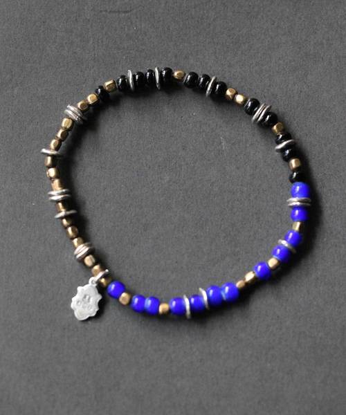 amp japan(アンプジャパン)の「Triple Part Beads -Navy-ビーズ ブレスレット(ブレスレット・メンズ・ネイビー・FREE)」の3枚目の写真