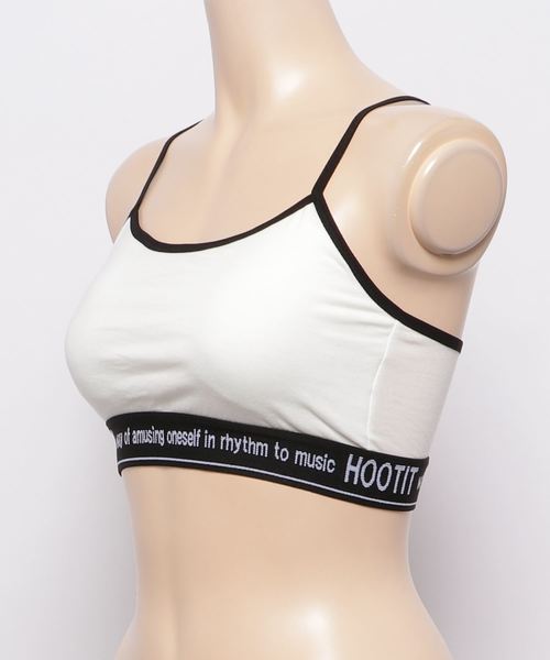 WEGO（ウィゴー）の「WEGO/カップインロゴスポーツブラ（チューブトップ・レディース・ホワイト/ブラック/杢グレー・LARGE/MEDIUM）」の4枚目の写真