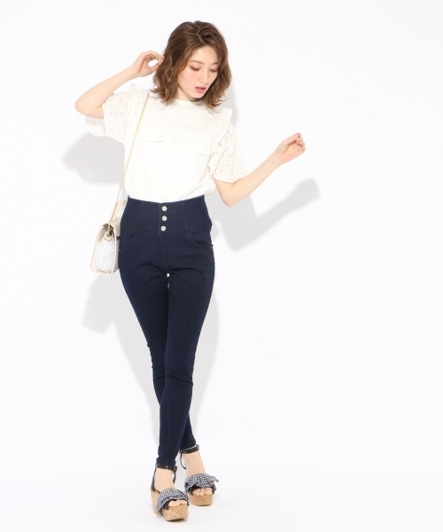 Heather（ヘザー）の「フロントフリルレースＴ　793828（Tシャツ/カットソー・レディース・ブラック/アイボリー/ヘザーグレー・FREE）」の9枚目の写真