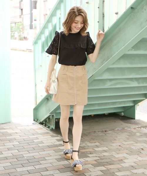 Heather（ヘザー）の「フロントフリルレースＴ　793828（Tシャツ/カットソー・レディース・ブラック/アイボリー/ヘザーグレー・FREE）」の12枚目の写真