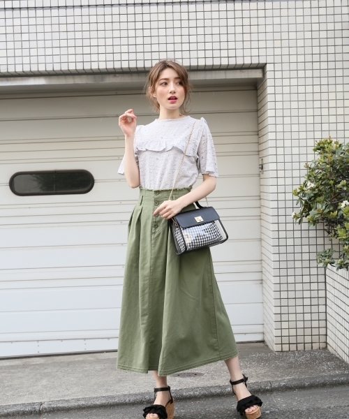 Heather（ヘザー）の「フロントフリルレースＴ　793828（Tシャツ/カットソー・レディース・ブラック/アイボリー/ヘザーグレー・FREE）」の7枚目の写真