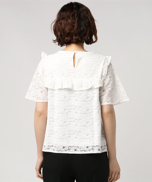 Heather（ヘザー）の「フロントフリルレースＴ　793828（Tシャツ/カットソー・レディース・ブラック/アイボリー/ヘザーグレー・FREE）」の5枚目の写真