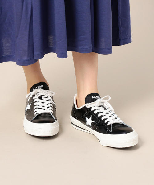 CONVERSE(コンバース)の「<CONVERSE(コンバース)>ONE STAR MADE IN JAPAN レザースニーカー ◆(スニーカー・レディース・ブラック/レッド/その他1・25cm/24.5cm/24cm/23.5cm/23cm)」の11枚目の写真