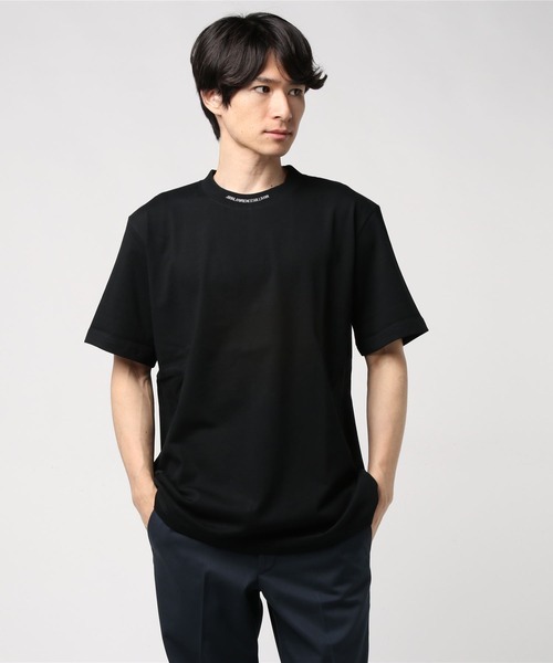 JOHN LAWRENCE SULLIVAN(ジョンローレンスサリバン)の「JACQUARD LOGO T-SHIRT(Tシャツ/カットソー・メンズ・ブラック/グリーン/パープル/レッド/ネイビー/ブラック×ホワイト/ブラック×レッド/ボルドー/オレンジ/イエロー/ピンク・SMALL/MEDIUM/LARGE/X-LARGE)」の15枚目の写真