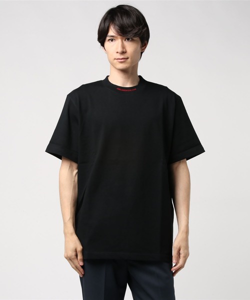 JOHN LAWRENCE SULLIVAN(ジョンローレンスサリバン)の「JACQUARD LOGO T-SHIRT(Tシャツ/カットソー・メンズ・ブラック/グリーン/パープル/レッド/ネイビー/ブラック×ホワイト/ブラック×レッド/ボルドー/オレンジ/イエロー/ピンク・SMALL/MEDIUM/LARGE/X-LARGE)」の16枚目の写真