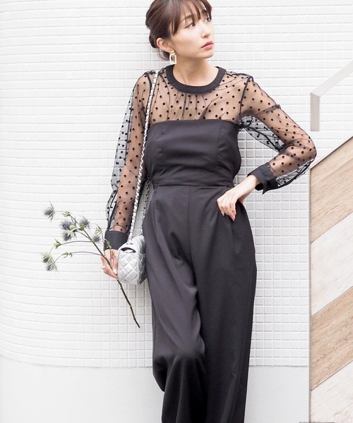 Danny Anne ダニーアンドアン の レースブラウス付きコンビネゾン サロペット オーバーオール Wear