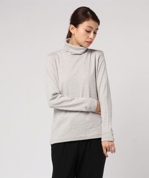 McGREGOR（マックレガー）の「フライスピーチボーダーカットソー（Tシャツ/カットソー・レディース・グレー/レッド/ピンク/アイボリー/グリーン系その他・M/L）」の3枚目の写真