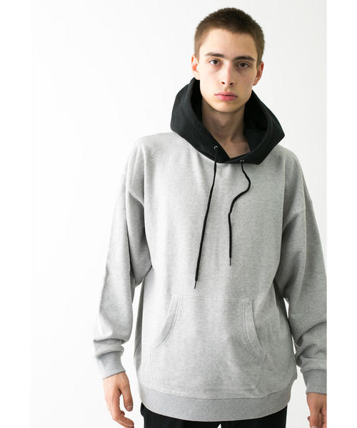 MONKEY TIME（モンキータイム）の「＜monkey time＞ URAKE PANEL HOODIE/パーカー ◆（パーカー・メンズ・グレー/ベージュ・SMALL/X-LARGE/LARGE/MEDIUM）」の9枚目の写真