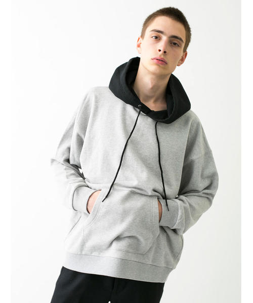 MONKEY TIME（モンキータイム）の「＜monkey time＞ URAKE PANEL HOODIE/パーカー ◆（パーカー・メンズ・グレー/ベージュ・SMALL/X-LARGE/LARGE/MEDIUM）」の10枚目の写真