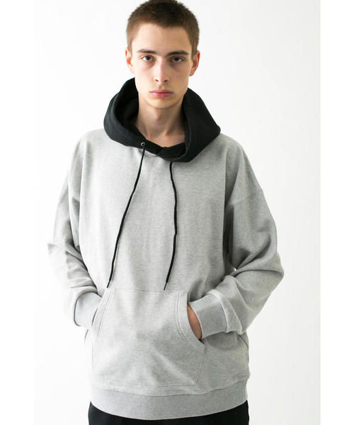 MONKEY TIME（モンキータイム）の「＜monkey time＞ URAKE PANEL HOODIE/パーカー ◆（パーカー・メンズ・グレー/ベージュ・SMALL/X-LARGE/LARGE/MEDIUM）」の11枚目の写真