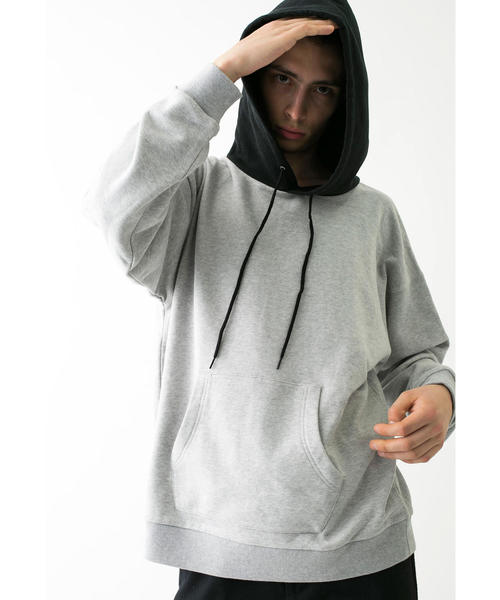 MONKEY TIME（モンキータイム）の「＜monkey time＞ URAKE PANEL HOODIE/パーカー ◆（パーカー・メンズ・グレー/ベージュ・SMALL/X-LARGE/LARGE/MEDIUM）」の13枚目の写真