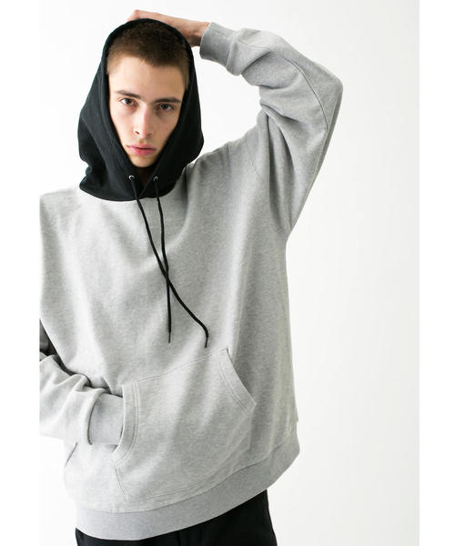 MONKEY TIME（モンキータイム）の「＜monkey time＞ URAKE PANEL HOODIE/パーカー ◆（パーカー・メンズ・グレー/ベージュ・SMALL/X-LARGE/LARGE/MEDIUM）」の14枚目の写真