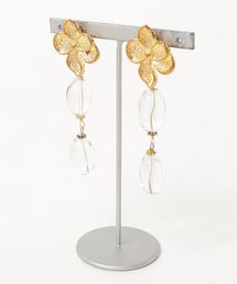 【Lira jewelry】フラワークリスタル　ピアス