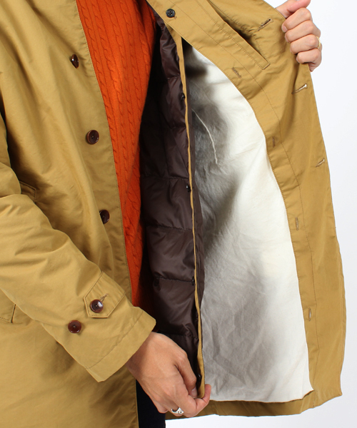 BEAMS(ビームス)の「◎□BEAMS / ダウンライナーステンカラー(ステンカラーコート・メンズ・レッド/ネイビー/ベージュ・SMALL/MEDIUM/LARGE/X-LARGE)」の10枚目の写真