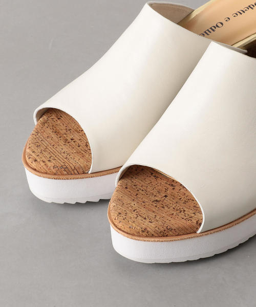 ODETTE E ODILE(オデットエオディール)の「OFC プレーンミュールウェッジ サンダル65(サンダル・レディース・ベージュ/ホワイト/ブラック/シルバー・35/37/36)」の12枚目の写真